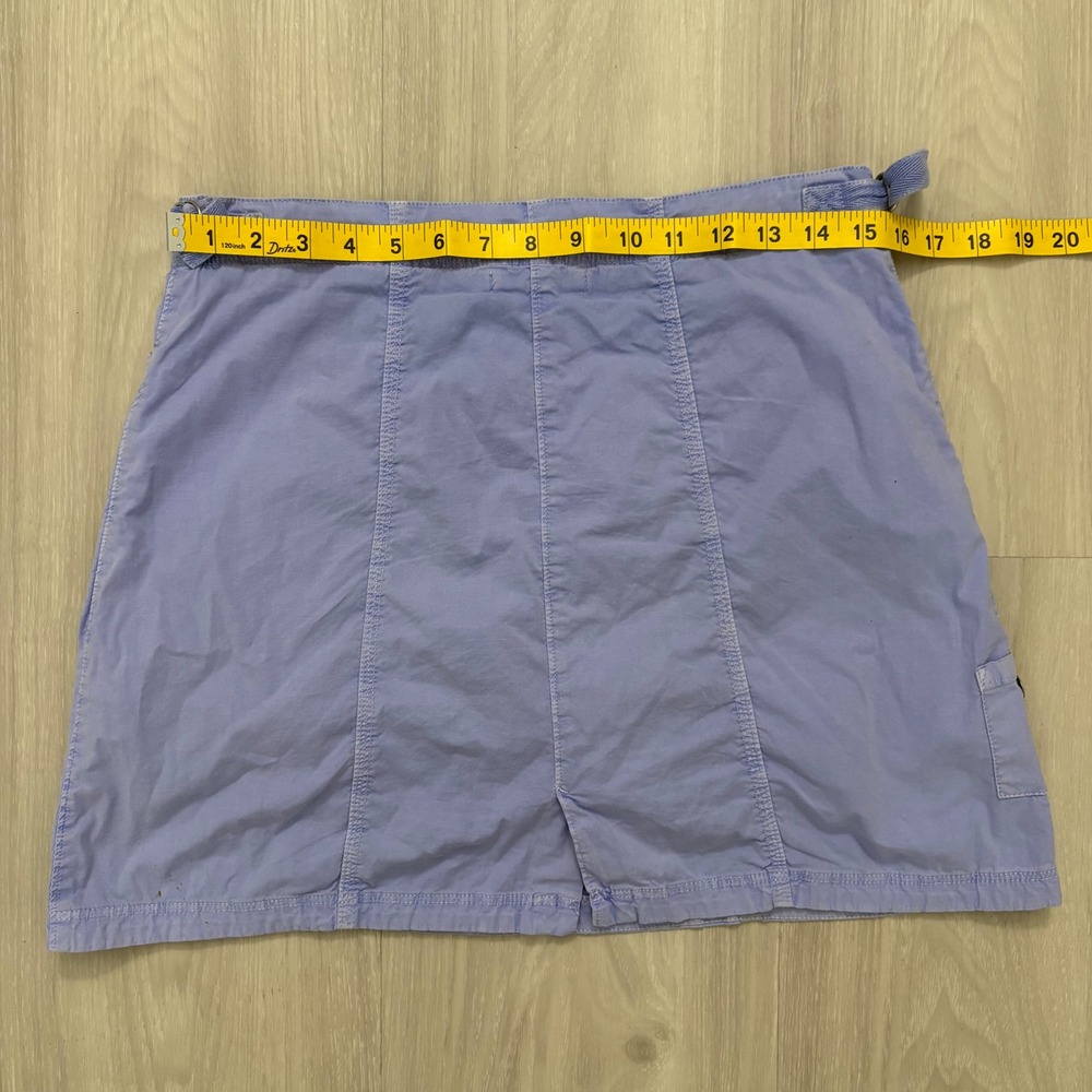 Fresh Produce Womens Skirt Blue Utility Mini Cotton Stretch Cargo Pocket Size XS - Picture 10 of 13